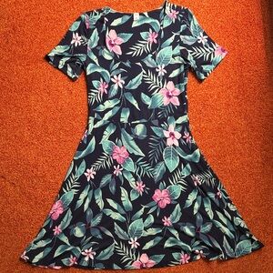 Old Navy Hawaiian Floral Print Women's Casual Dress Large Tall